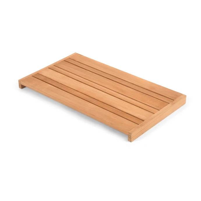 Flora Tablar von Fischer Möbel – rechteckiges Outdoor Tablett aus Teak mit lamellierter Oberfläche, ideal als Ablage für Lounge- und Beistelltische